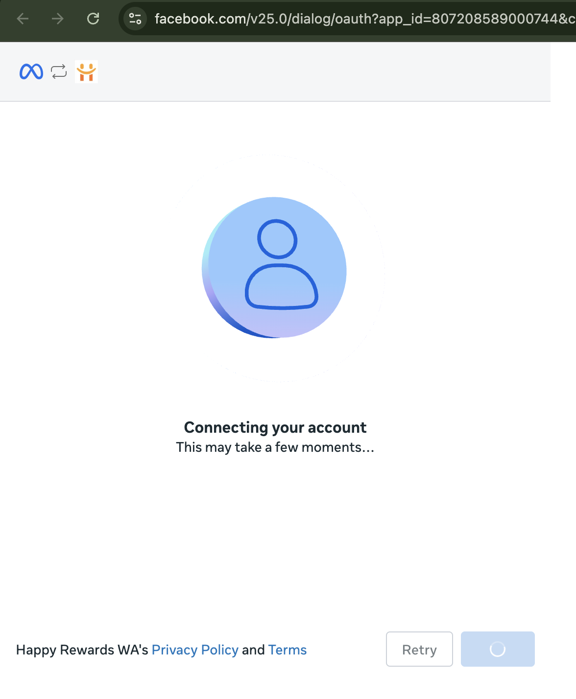 Connection loader progress